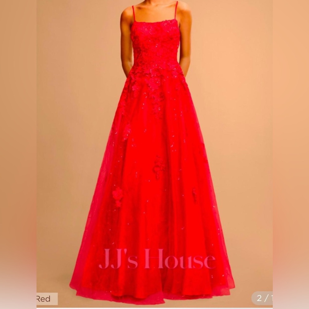 JJs House Vibrant Red Prom Dress - Picture 1 of 3